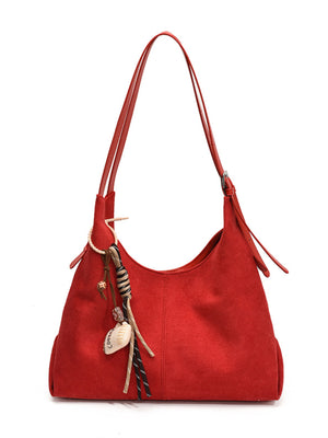 Red shoulder bag