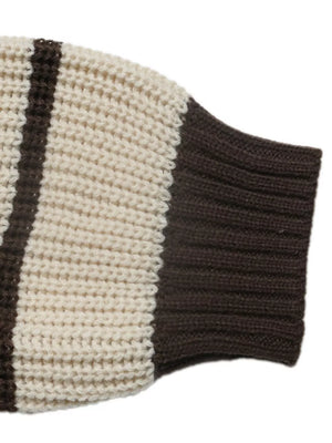 Striped Knit Polo Sweater option 8