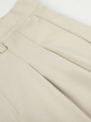 cream wide-leg pants