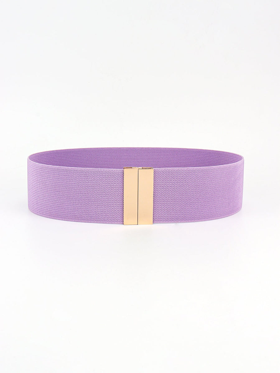 Lavender elastic belt with gold clasp