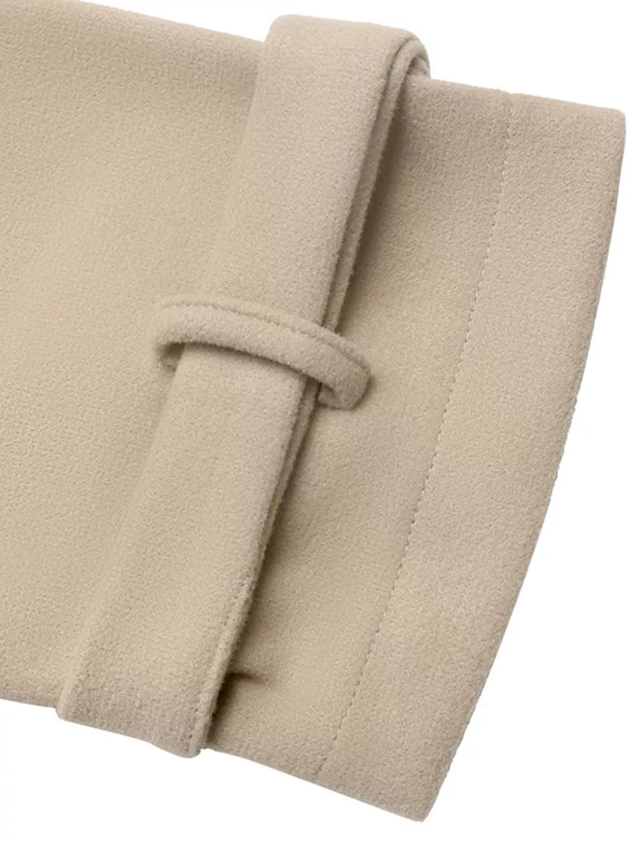 Collared Button Up Jacket in camel with collared
