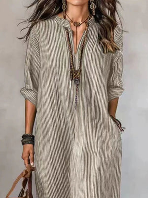 bohemian maxi dress in Blue with v-neck
