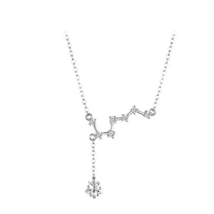 925 Sterling Silver Zircon Star Necklace in Silver