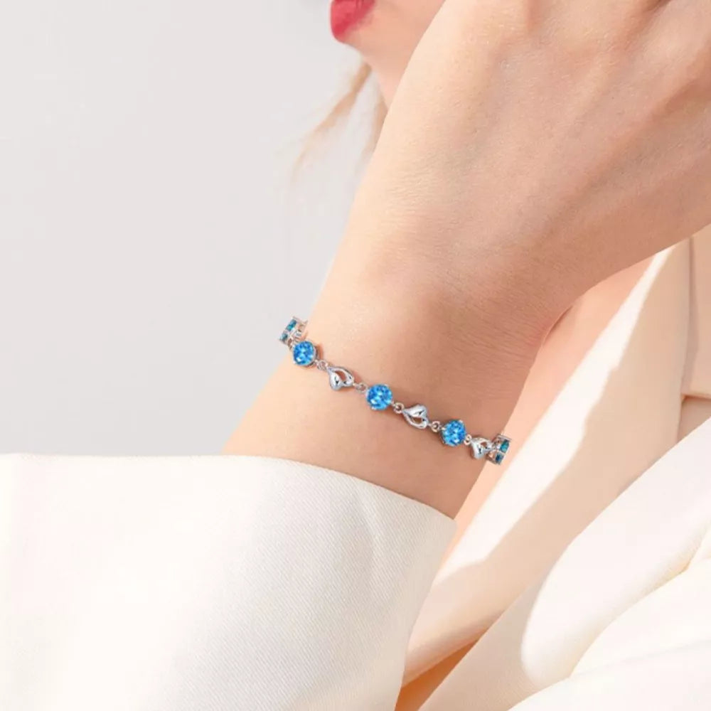 0.3 Carat Moissanite 925 Sterling Silver Bracelet in Silver