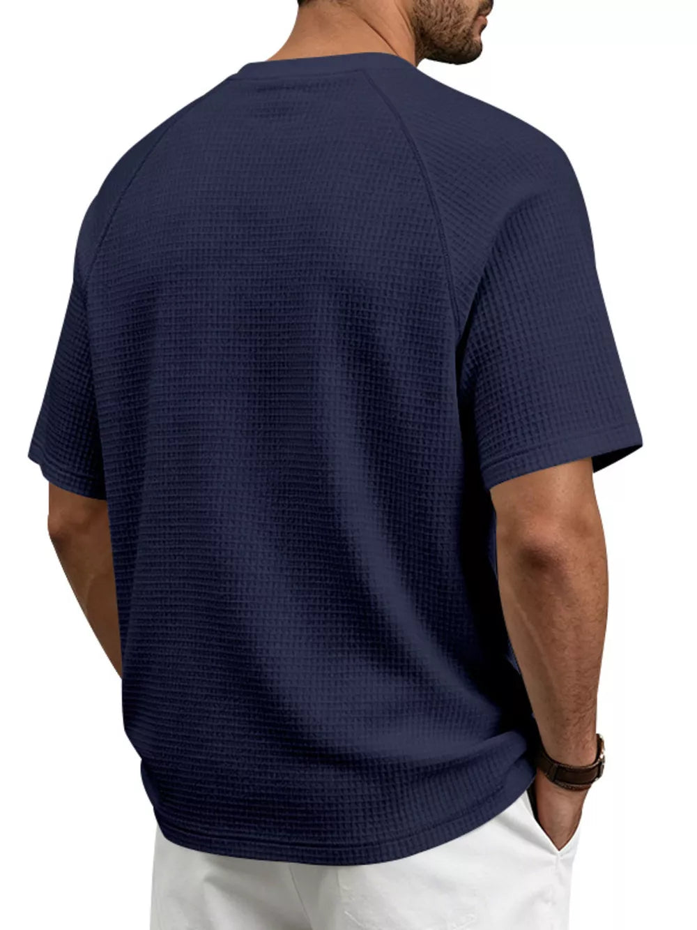 classic t-shirt in Khaki with crew neck