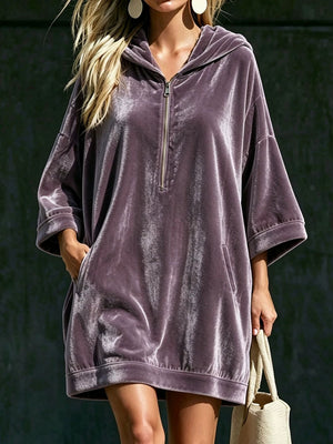 ivory hoodie dress