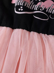 Pink with Children's Frill Cardigan And Tulle Dress Set in Pink
