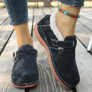 Suede,Fluff,Rubber Imported Size &amp loafers in Black with regular silhouette