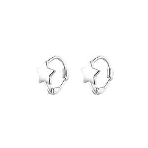 earrings featuring star in Silver with 925 sterling silver Care instructions: Avoid wearing during exercise, as sweat w