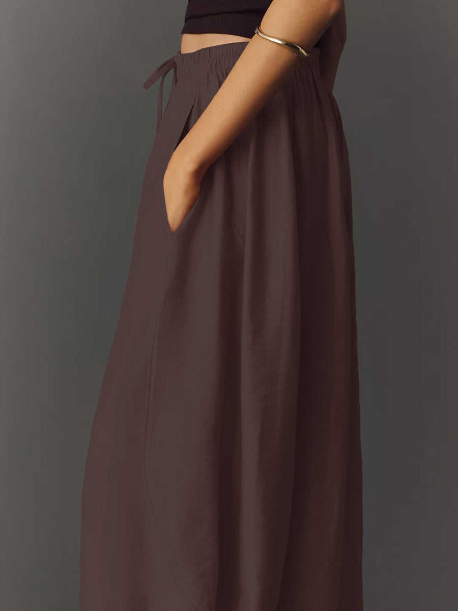 Army Green wide-leg pants