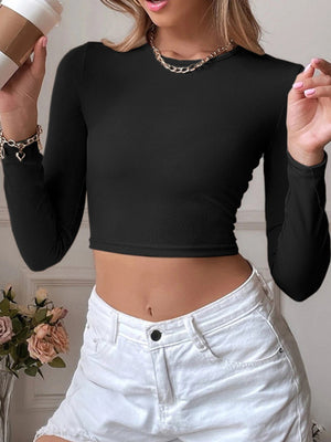 Polyester &amp crop top in White with fitted silhouette