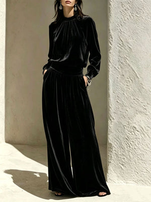 matching set in Brown with pocketed and full-length