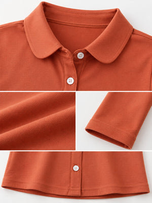 classic button-down shirt in Green with collared