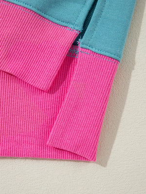 Colorblock Patchwork Crew Neck Sweatshirt option 7