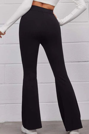 Black Flare Freestyle Trousers