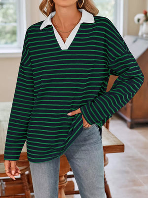 t-shirt in White with stretch and hip-length