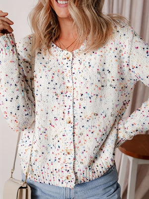 sky blue cardigan with buttoned and long sleeve