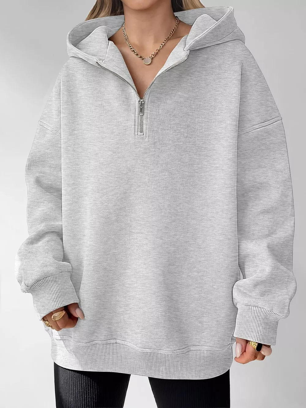 Light Gray zip hoodie