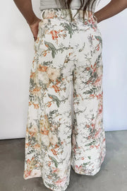 Vintage Floral Print High Waist Wide Leg Jeans in this colorway