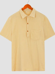 Blue Men's Plus Size Short Sleeve Polo Shirt