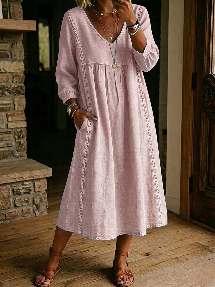 100% polyester Care instructions: Machine wash cold midi dress in Black with A-line silhouette