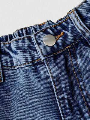 Embroidered Heart Wide-leg Jeans option 4