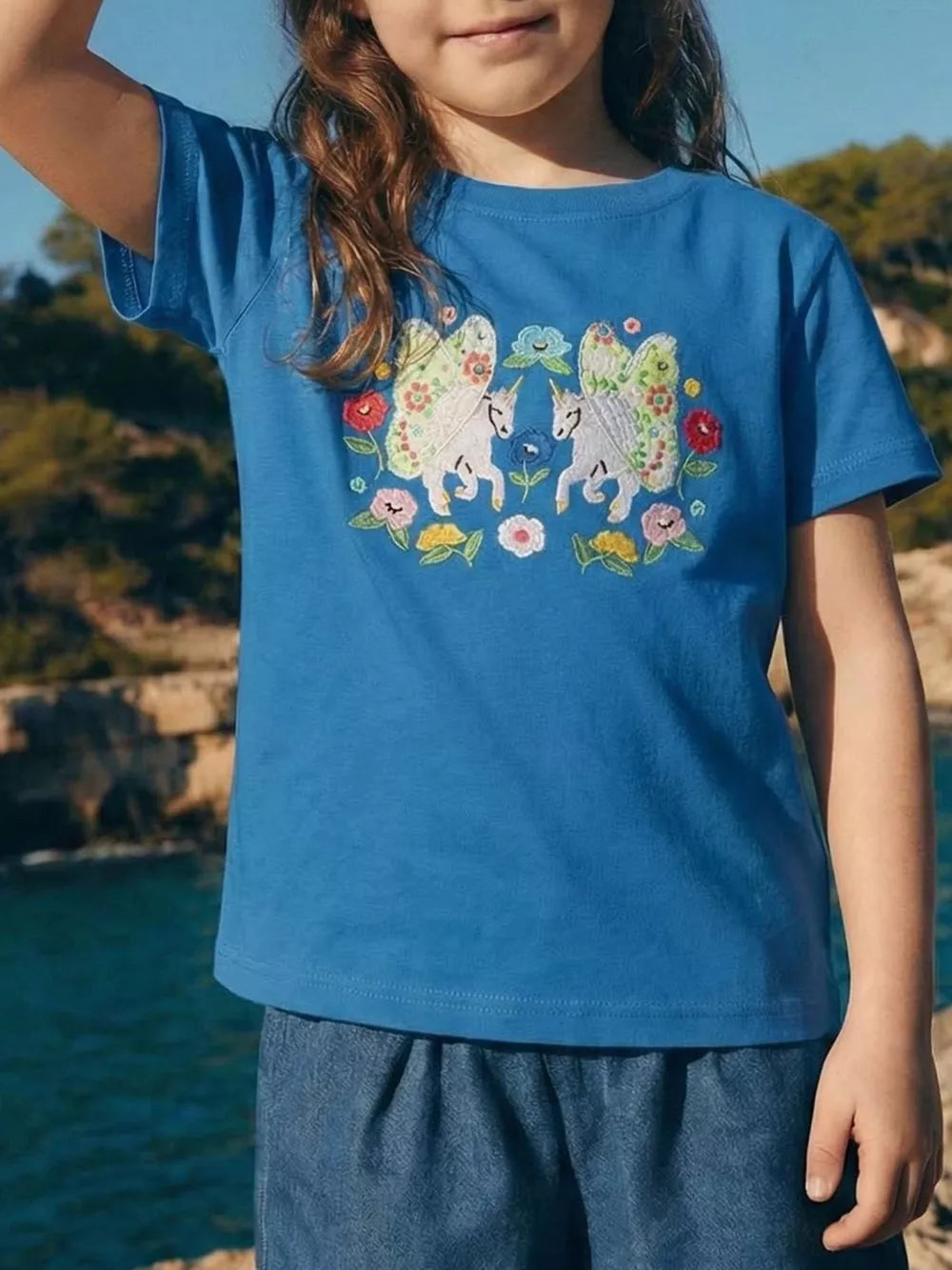 Children's Embroidered Unicorn T-shirt