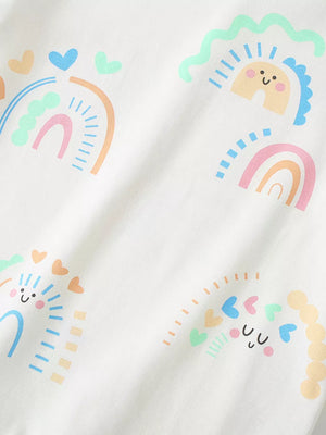 Children's Rainbow Print Short Sleeve T-shirt option 5