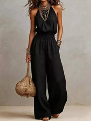 95% polyester, 5% spandex Care instructions: Machine wash cold jumpsuit in Green with relaxed silhouette