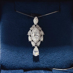 3 Carat 925 Sterling Silver Moissanite Pendant Necklace option 3