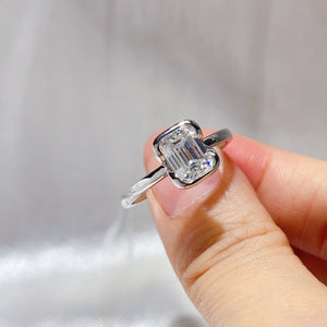 0.3 Carat Moissanite Solitaire Ring In Sterling Silver option 6