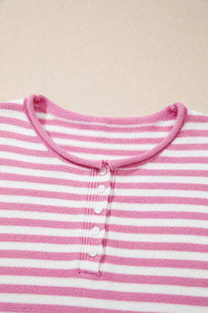 pullover sweater featuring striped in Moss with 52% viscose, 26% polyester, 22% polyamide Care instructions: Machine wash