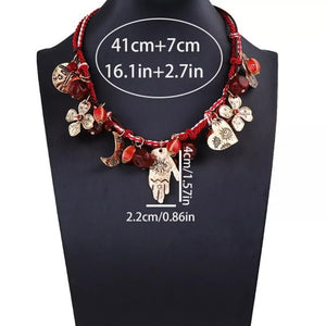 Rust necklace with not applicable and lobster clasp