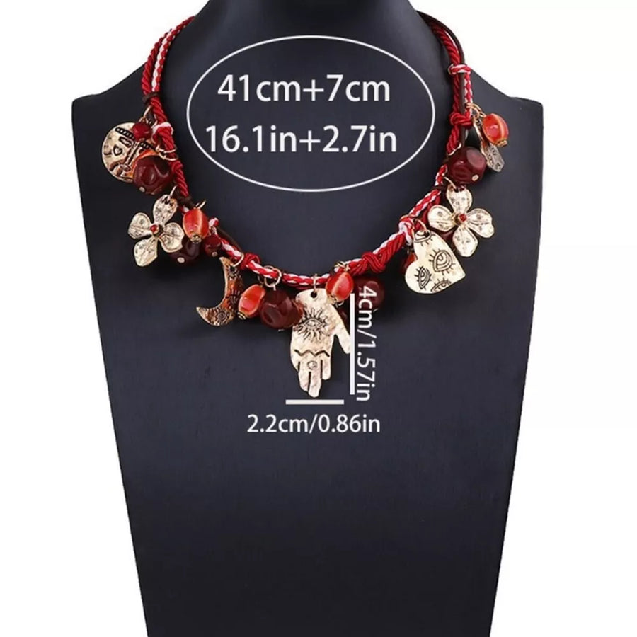 Rust necklace with not applicable and lobster clasp