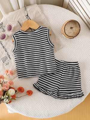 Children S Striped Tank And Shorts Set option 6