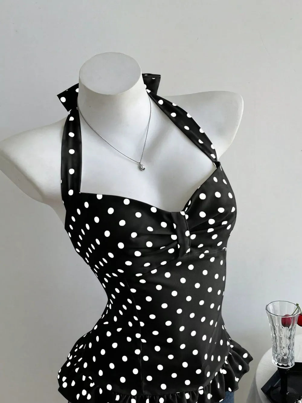 Vintage Ruched Top in Black