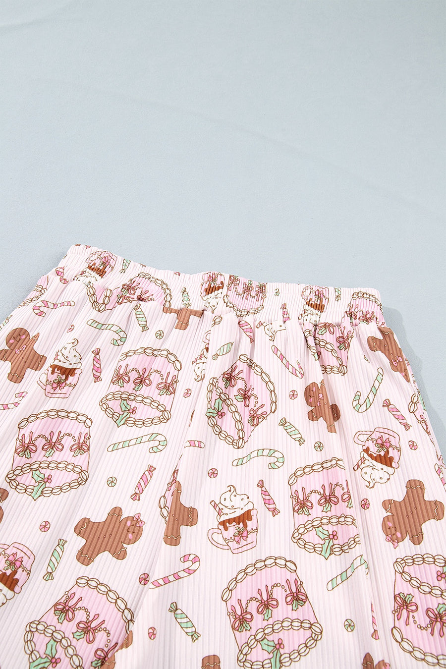 light pink relaxed pajama set with round neck