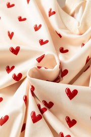 Heart Print Round Neck Long Sleeve Sweatshirt option 6