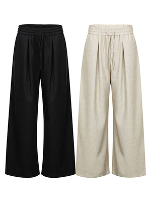95%polyester,5%spandex Care instructions: Machine wash cold wide-leg pants in Cream with wide-leg silhouette