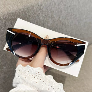 sunglasses in Deep Red with leopard-print and UV400 protection