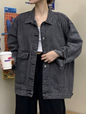 denim jacket in Black