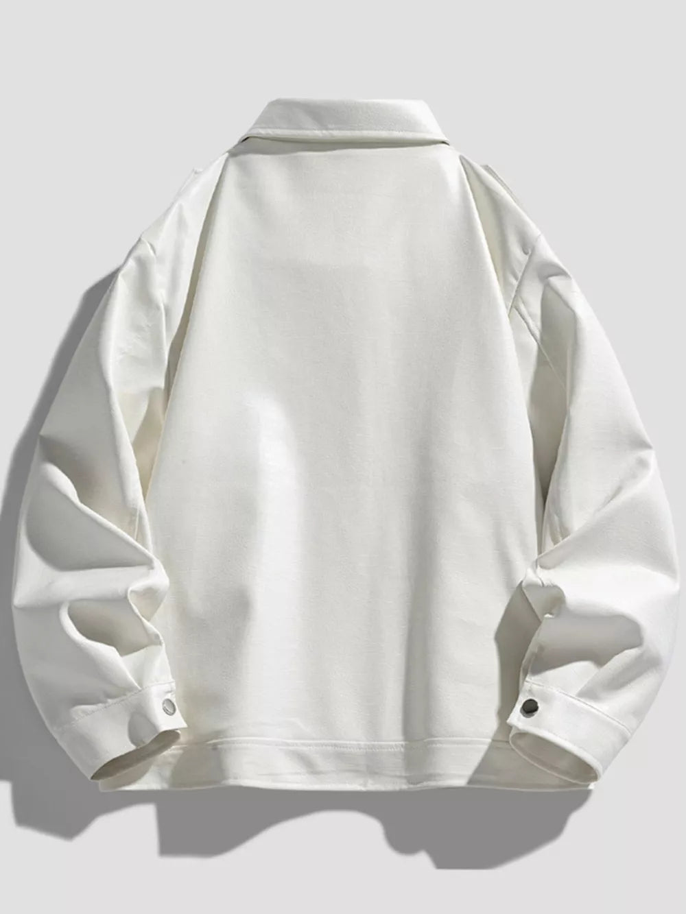 Red Men's Plus Size Lapel Collar Long Sleeve Outerwear