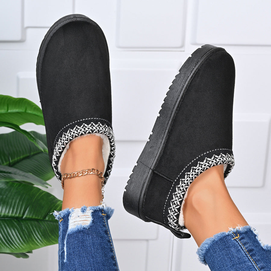 White ankle boots with ankle-length and slip-on