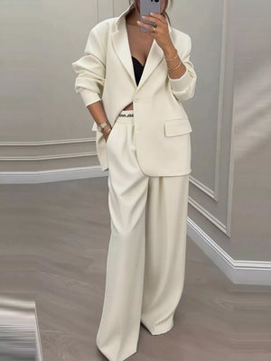 modern suit set in Apricot with notch lapel