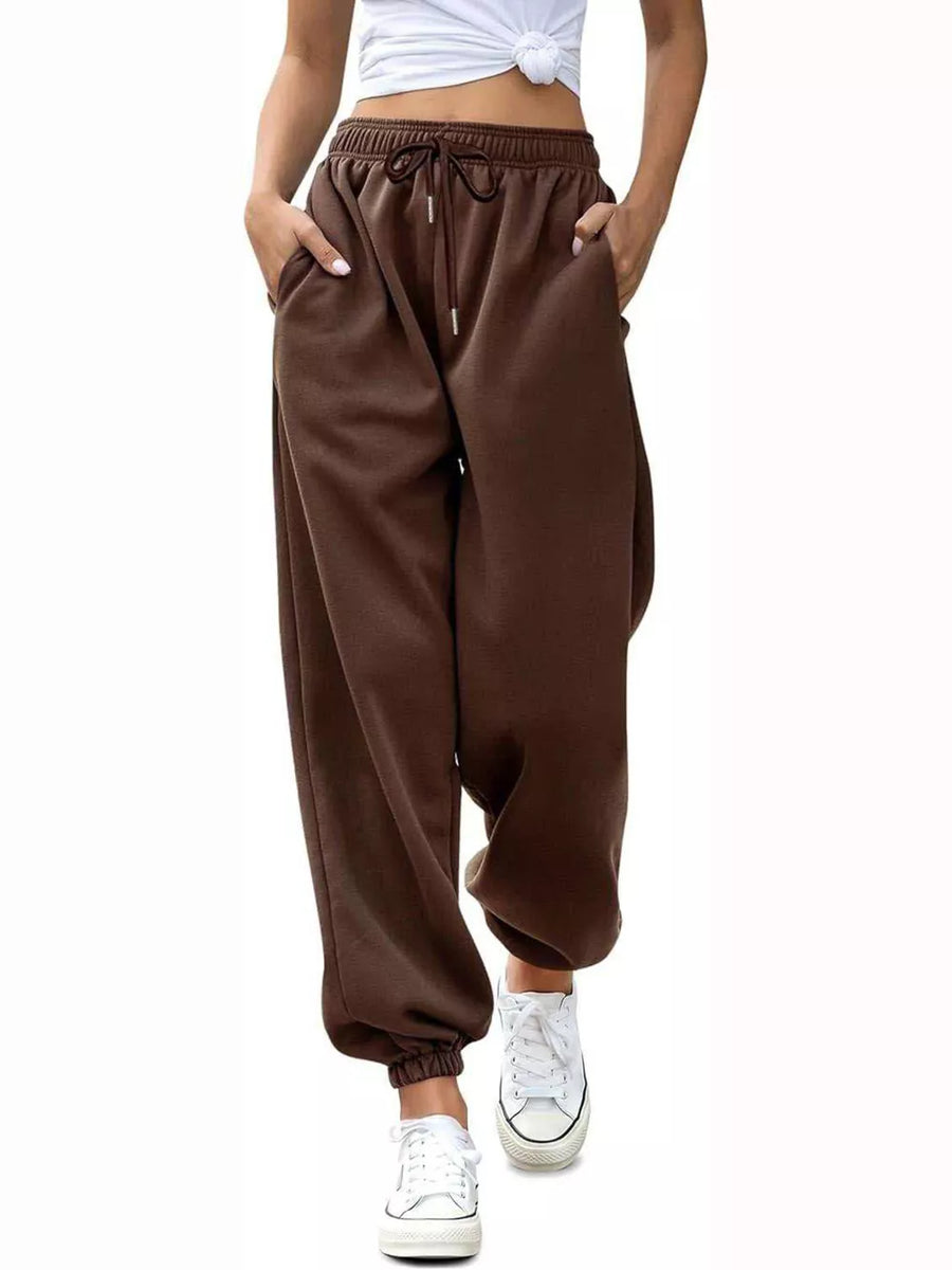 Black Loose Fit Drawstring Joggers