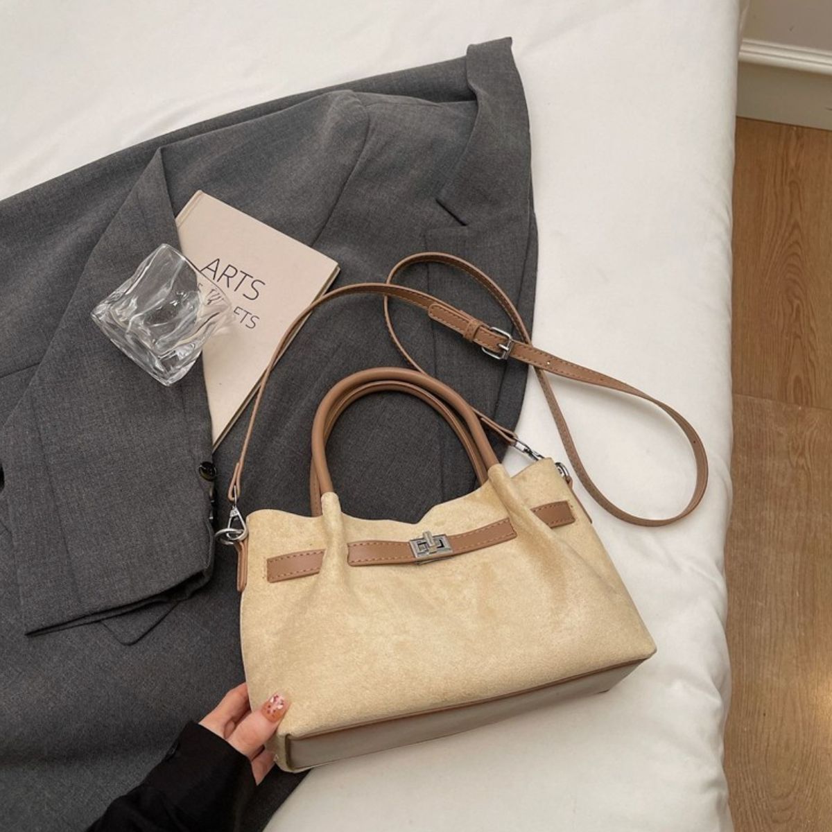 Khaki handbag