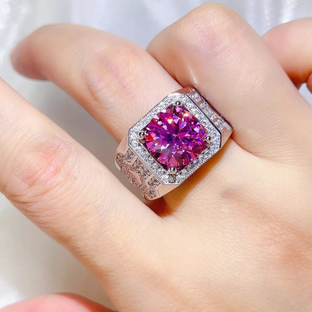 0.3 Carat Sterling Silver Geometric Solitaire Cocktail Ring