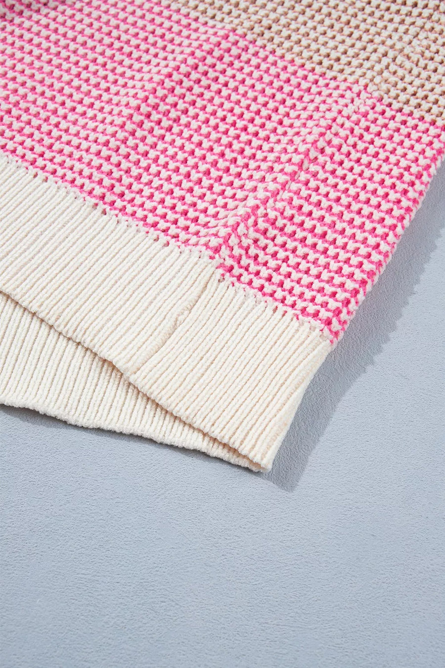 Color Block Waffle Knit Sweater in Multicolor, view 11