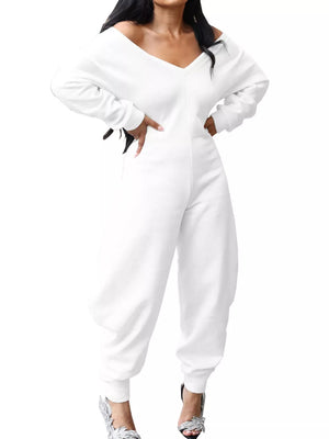 jumpsuit in Black with oversized and full-length