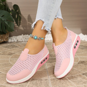Blue slip-on shoes